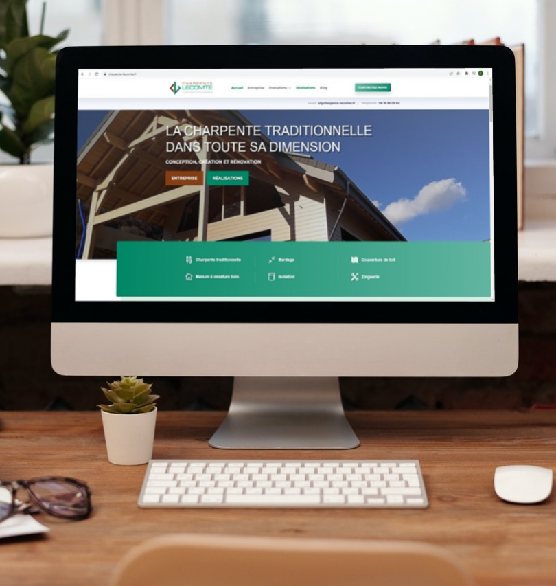 Création de site internet Grenoble - Comasoi - Charpente Lecomte